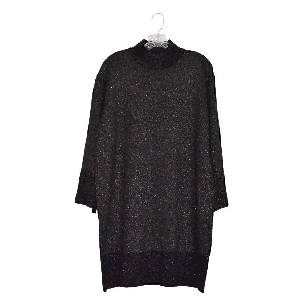 Cooper ST Alice Knit Metallic Pullover Black Dress Size M